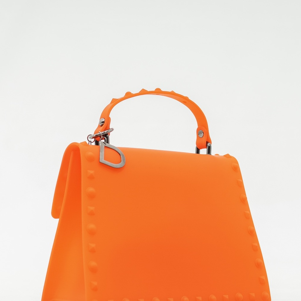 MEDIUM orange cute studded purse - Picture 4 of 7